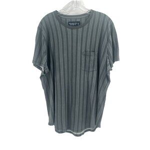 Abercrombie & Fit Mens Soft AF Tee Shirt Green Striped Retro Sz XL